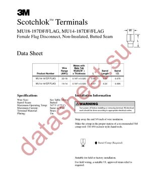 MU18-187DF/FLAGK (BULK) datasheet  